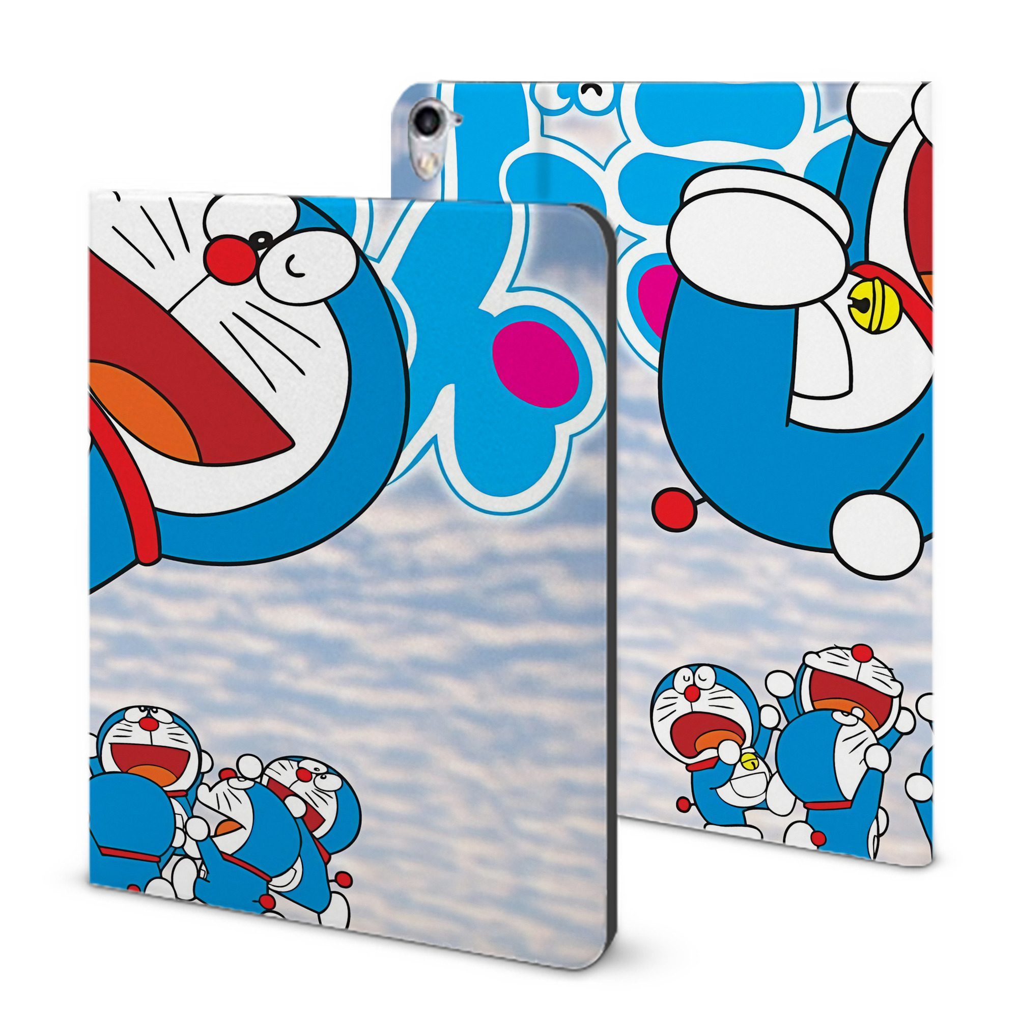 （画像用） ドラえもん Doraemon IPad ケース ブック型 PUレザー TPU 耐衝撃 軽量 薄型 ペン収納なし 全面保護 IPad 各モデル対応